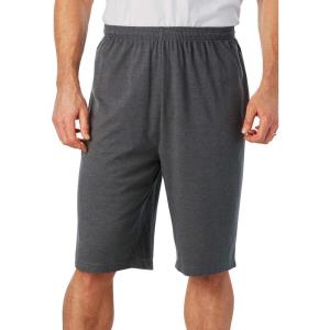 imageKingSize Mens Big ampamp Tall Lightweight Extra Long Jersey ShortsHeather Slate