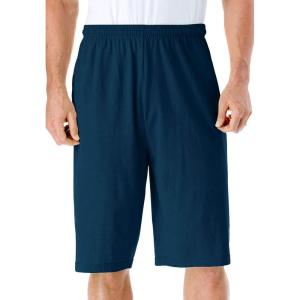 imageKingSize Mens Big ampamp Tall Lightweight Extra Long Jersey ShortsNavy