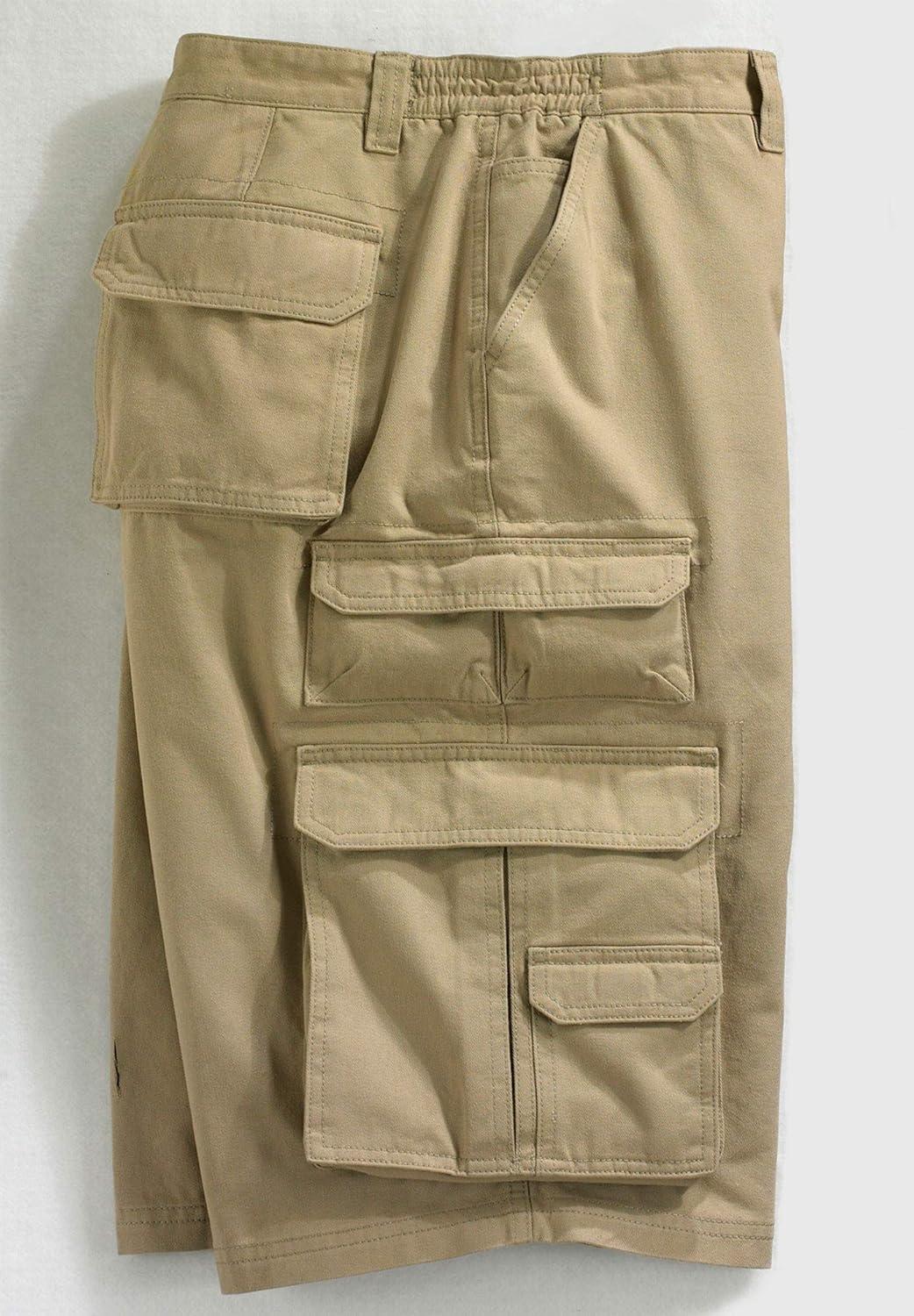 imageBoulder Creek by Kingsize Mens Big ampamp Tall SideElastic Stacked Cargo Pocket ShortsCedar Brown