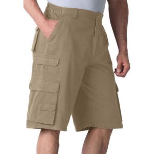 imageBoulder Creek by Kingsize Mens Big ampamp Tall Ranger Stacked Cargo 12 Pocket ShortDark Khaki