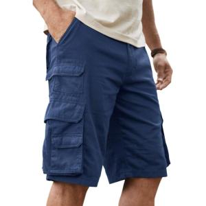 imageBoulder Creek by Kingsize Mens Big ampamp Tall Ranger Stacked Cargo 12 Pocket ShortNavy