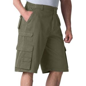 imageBoulder Creek by Kingsize Mens Big ampamp Tall Ranger Stacked Cargo 12 Pocket ShortOlive