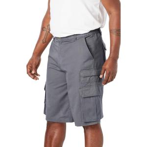 imageBoulder Creek by Kingsize Mens Big ampamp Tall Ranger Stacked Cargo 12 Pocket ShortSteel