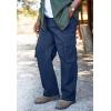 imageBoulder Creek by Kingsize Mens Big ampamp Tall Ranger SideElastic Stacked Cargo Pocket PantsBlack