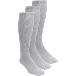 imageKingSize Mens Diabetic OverTheCalf Extra Wide Socks 3PackHeather Grey
