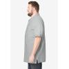 imageKingSize Mens Big ampamp Tall LongerLength ShrinkLess Piqu Polo ShirtHeather Grey
