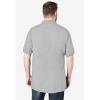 imageKingSize Mens Big ampamp Tall LongerLength ShrinkLess Piqu Polo ShirtHeather Grey