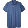 imageKingSize Mens Big ampamp Tall LongerLength ShrinkLess Piqu Polo ShirtHeather Blue