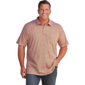 imageKingSize Mens Big ampamp Tall Heavyweight Jersey Polo ShirtBright Orange Leaf