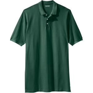 imageKingSize Mens Big ampamp Tall LongerLength ShrinkLess Piqu Polo ShirtHunter