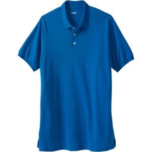 imageKingSize Mens Big ampamp Tall LongerLength ShrinkLess Piqu Polo ShirtRoyal Blue