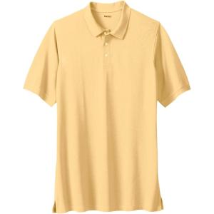 imageKingSize Mens Big ampamp Tall LongerLength ShrinkLess Piqu Polo ShirtYellow Haze
