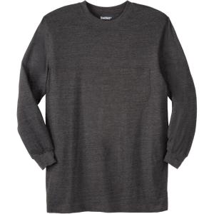 imageKingSize Mens Big ampamp Tall Tall The UltraLight Comfort LongSleeve TeeHeather Charcoal