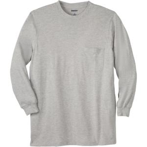 imageKingSize Mens Big ampamp Tall Tall The UltraLight Comfort LongSleeve TeeHeather Grey