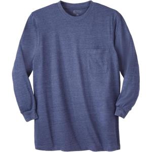 imageKingSize Mens Big ampamp Tall Tall The UltraLight Comfort LongSleeve TeeHeather Slate Blue