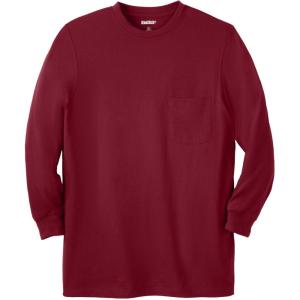 imageKingSize Mens Big ampamp Tall Tall The UltraLight Comfort LongSleeve TeeRich Burgundy