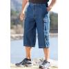 imageKingSize Mens Big ampamp Tall 17quot Side Elastic Cargo ShortsOlive Camo