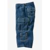 imageKingSize Mens Big ampamp Tall 17quot Side Elastic Cargo ShortsOlive Camo
