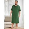 imageKingSize Mens Big ampamp Tall ShortSleeve Henley NightshirtNavy Football