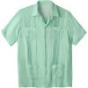 imageKingSize Mens Big ampamp Tall ShortSleeve Guayabera ShirtSeafoam