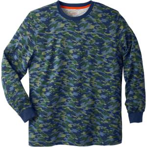 imageBoulder Creek by Kingsize Mens Big ampamp Tall Heavyweight Crewneck LongSleeve Pocket TShirtNavy Camo