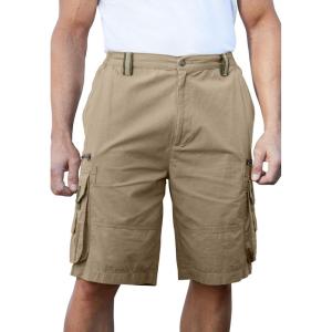 imageBoulder Creek by Kingsize Mens Big ampamp Tall Ripstop Cargo ShortsDark Khaki 0245