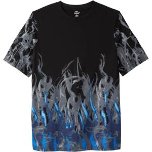 imageKingSize Mens Big ampamp Tall Easy Style Graphic TeeBlue Flames