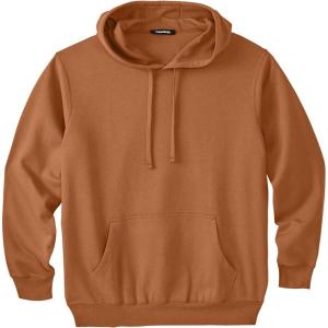 imageKingSize Mens Big ampamp Tall Fleece Pullover HoodieBurnt Orange
