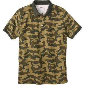 imageKingSize Mens Big ampamp Tall LongerLength ShrinkLess Piqu Polo ShirtCamouflage