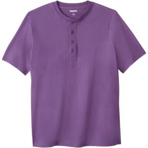 imageKingSize Mens Big ampamp Tall ShrinkLess Lightweight Henley TShirtVintage Purple