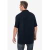 imageKingSize Mens Big ampamp Tall Colorblock Camp ShirtSteel Black