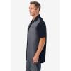 imageKingSize Mens Big ampamp Tall Colorblock Camp ShirtSteel Black