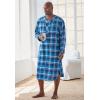 imageKingSize Mens Big ampamp Tall Plaid Flannel NightshirtBlack Plaid