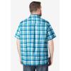 imageKingSize Mens Big ampamp Tall ShortSleeve Plaid Sport ShirtElectric Blue Plaid