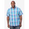 imageKingSize Mens Big ampamp Tall ShortSleeve Plaid Sport ShirtFrench Blue Plaid