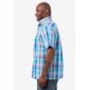 imageKingSize Mens Big ampamp Tall ShortSleeve Plaid Sport ShirtKelly Green Plaid