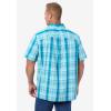 imageKingSize Mens Big ampamp Tall ShortSleeve Plaid Sport ShirtSeafoam Plaid