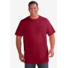 imageKingSize Mens Big ampamp Tall ShrinkLess Lightweight LongerLength Crewneck Pocket TShirtRed Stripe