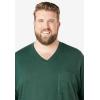 imageKingSize Mens Big ampamp Tall ShrinkLess Lightweight VNeck Pocket TShirtHeather Ultra Blue