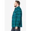 imageKingSize Mens Big ampamp Tall Signature Plaid Flannel ShirtTeal Check