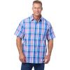 imageKingSize Mens Big ampamp Tall ShortSleeve Plaid Sport ShirtFrench Blue Plaid