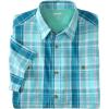 imageKingSize Mens Big ampamp Tall ShortSleeve Plaid Sport ShirtSeafoam Plaid