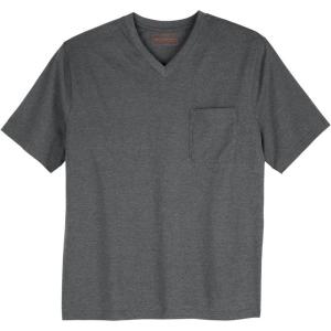 imageBoulder Creek by Kingsize Mens Big ampamp Tall Heavyweight Pocket VNeck TeeHeather Slate