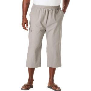 imageKingSize Mens Big ampamp Tall Gauze Cargo Judo ShortsSand Grey 1441