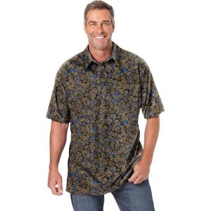 imageKingSize Mens Big ampamp Tall Lightweight Jersey PoloNovelty Leaf