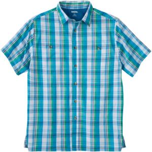 imageKingSize Mens Big ampamp Tall ShortSleeve Plaid Sport ShirtElectric Blue Plaid