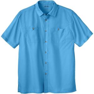 imageKingSize Mens Big ampamp Tall ShortSleeve Pocket Sport ShirtClassic Cornflower