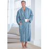 imageKingSize Mens Big ampamp Tall Tall Terry Bathrobe With PocketsSlate Blue Stripe