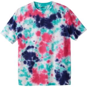 imageKingSize Mens Big ampamp Tall ShrinkLess Lightweight Crewneck TShirtElectric Pink Marble