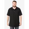 imageKingSize Mens Big ampamp Tall LongerLength ShrinkLess Cotton Polo ShirtBlack